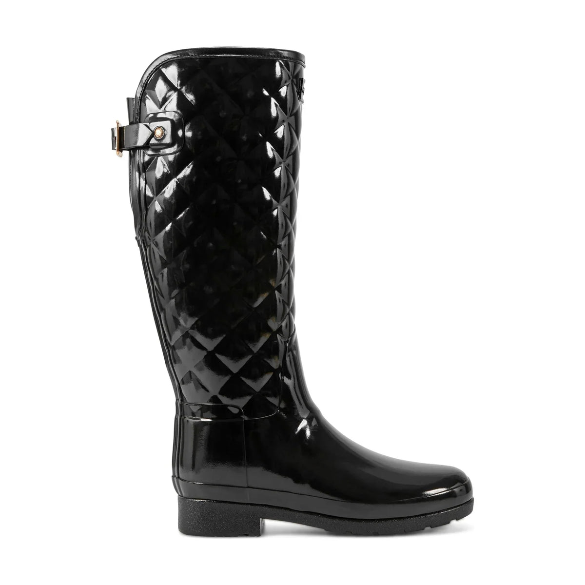 Women's Refined Adjustable Quilted Slim Fit Tall Rain Boots